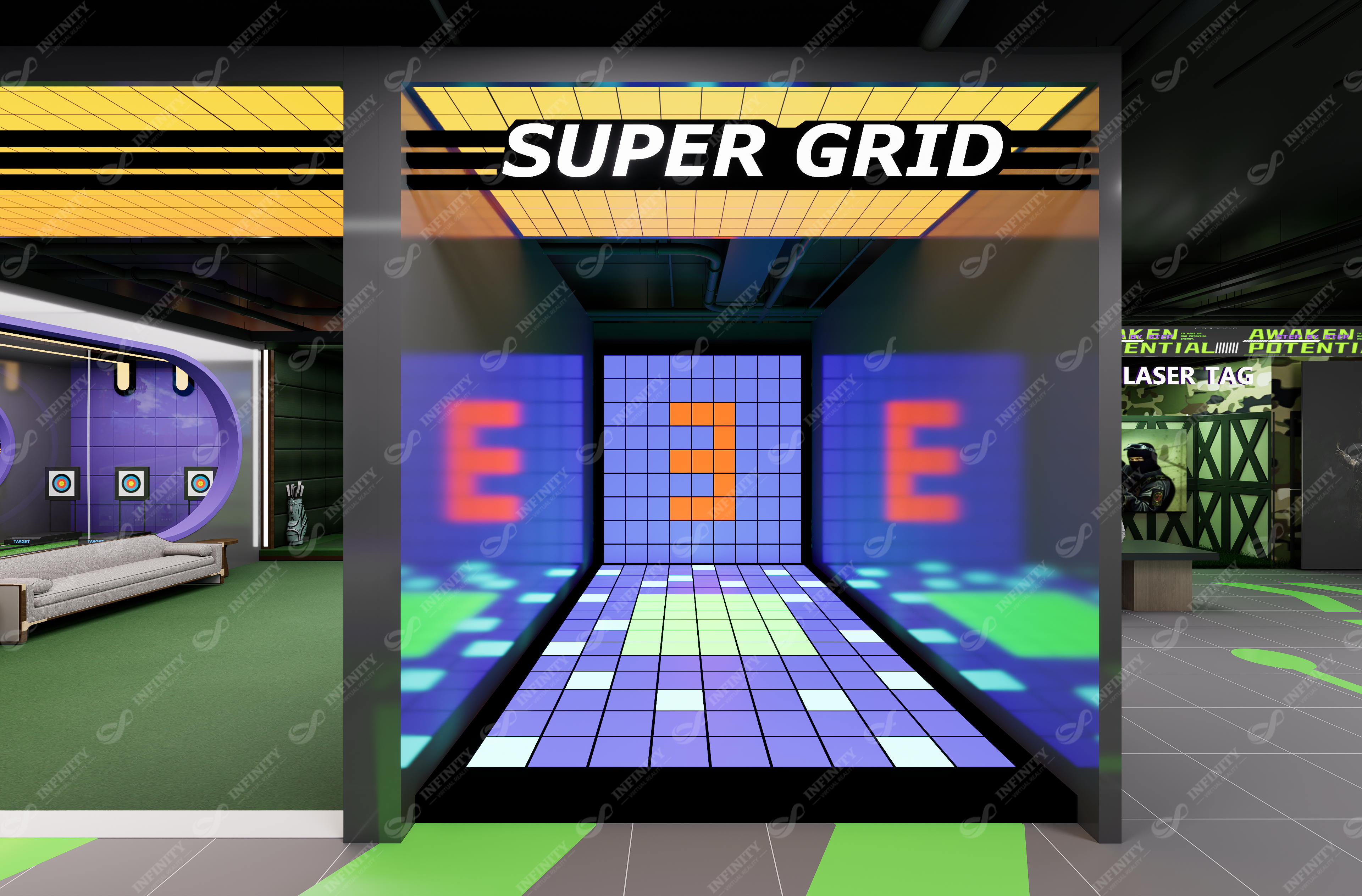 Spain Super Grid interactive LED floor and wall game concept