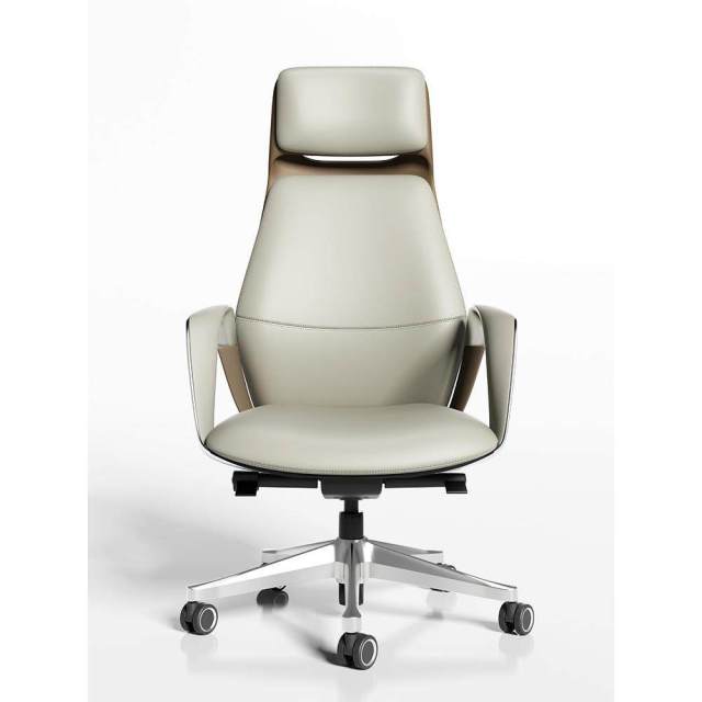 Genuine leather large class chair