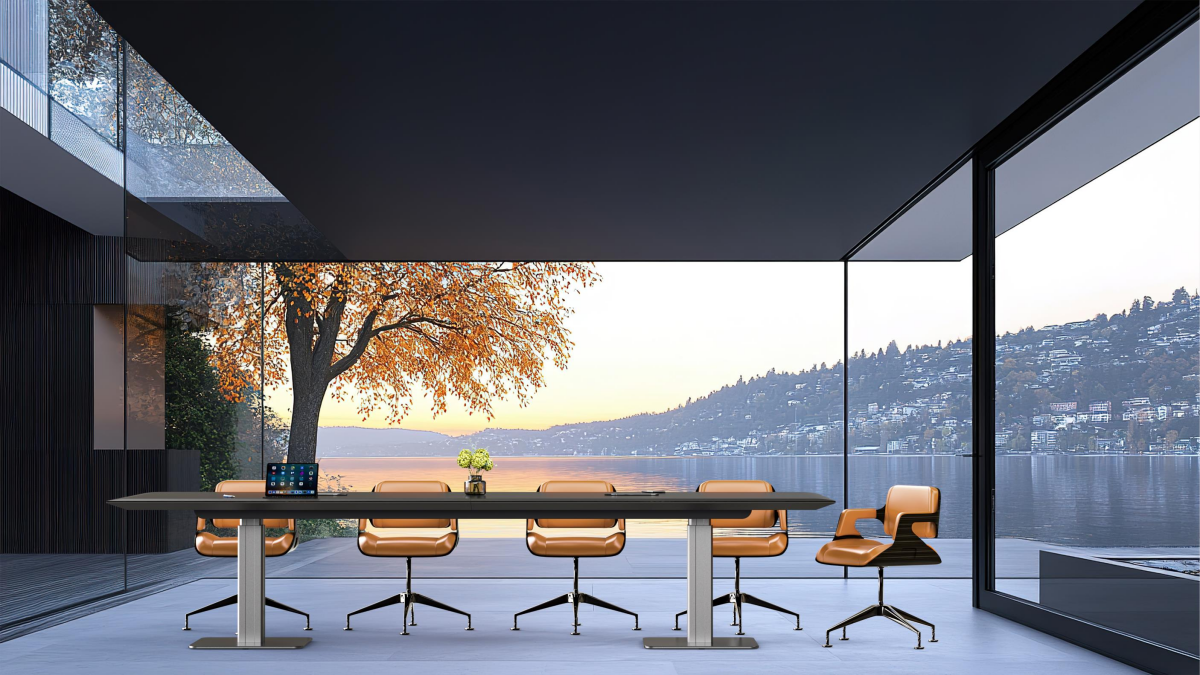 Electric lift conference table