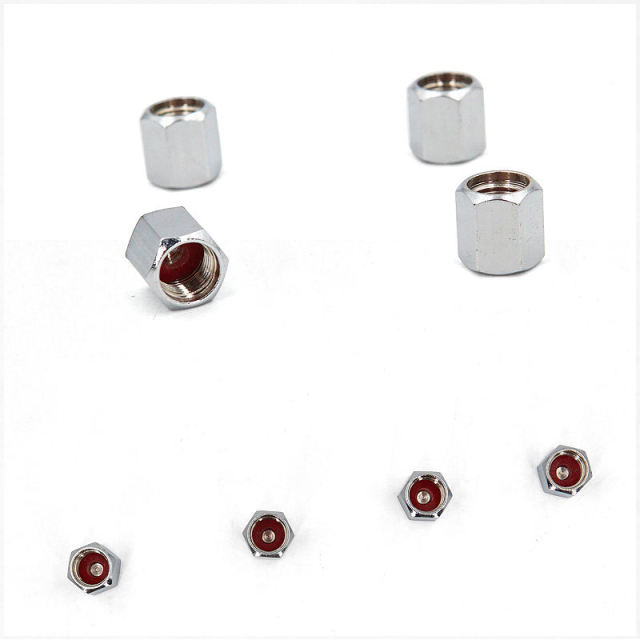 Car Copper Chromed Tire Valve Stem Cap