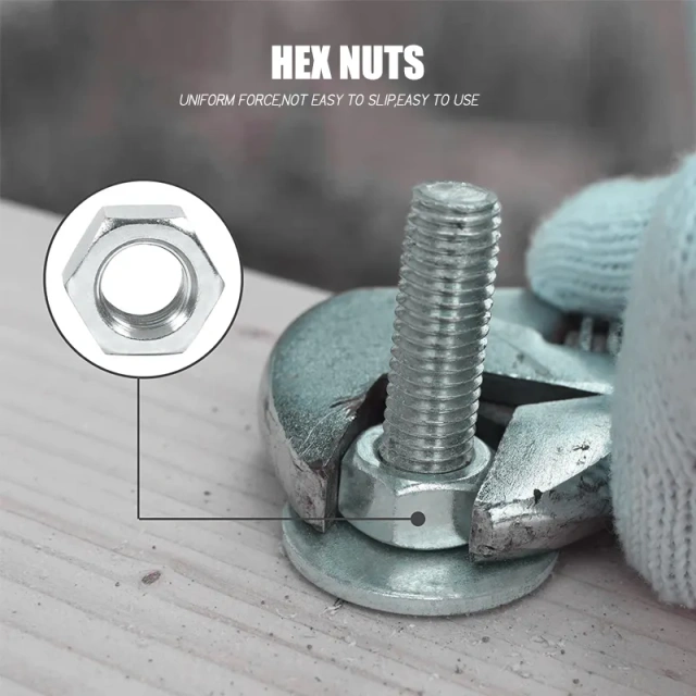 Nut and Bolt 32pcs Assortment Hex Nuts multi-layer gavanizztion