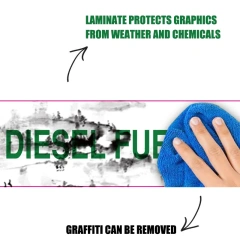 Heavy Duty Die-sel Furl Only Truck Decal Self Adhesive