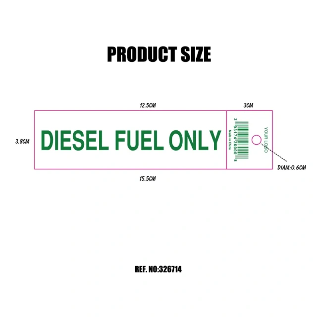 Heavy Duty Die-sel Furl Only Truck Decal Self Adhesive