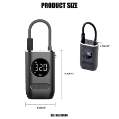Rechargeable Digital Tire Inflator With LED light Wireless Car Tyre Compressor 2000 mAHx2