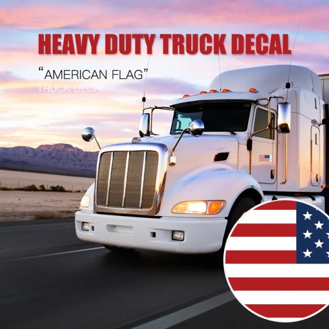 Heavy Duty American Flag Truck Decal Sign Self Adhesive