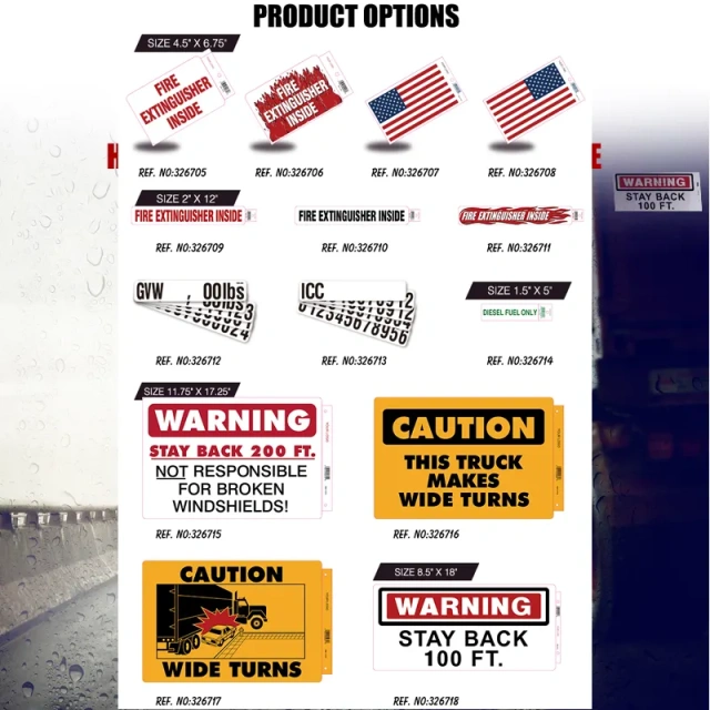 Heavy Duty American Flag Truck Decal Sign Self Adhesive