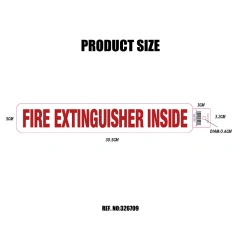 Heavy Duty Fire Extinguisher Inside Truck Decal Sign Self Adhesive
