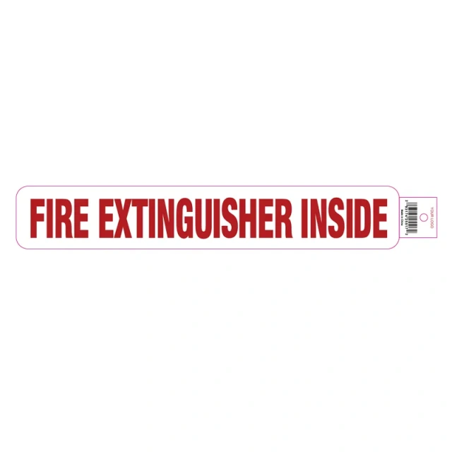 Heavy Duty Fire Extinguisher Inside Truck Decal Sign Self Adhesive