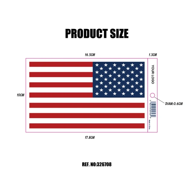 Heavy Duty American Flag Truck Decal Sign Self Adhesive