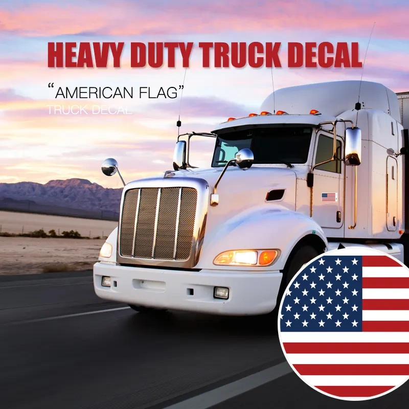 Heavy Duty American Flag Truck Decal Sign Self Adhesive
