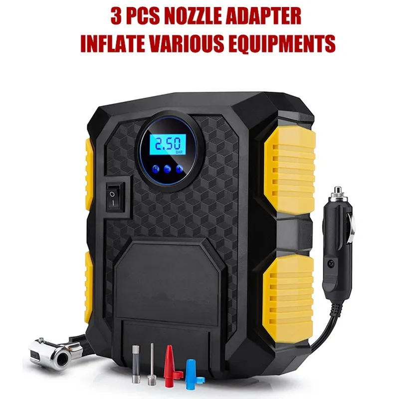 Digital Tire Inflator With LED light Wireless Car Tyre Compressor
