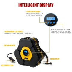 Digital Tire Inflator With LED light Wireless Car Tyre Compressor