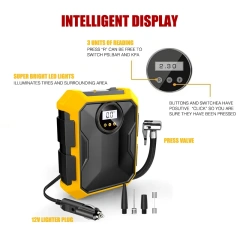 Digital Tire Inflator With LED light Wireless Car Tyre Compressor