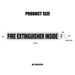 Heavy Duty Fire Extinguisher Inside Truck Decal Sign Self Adhesive