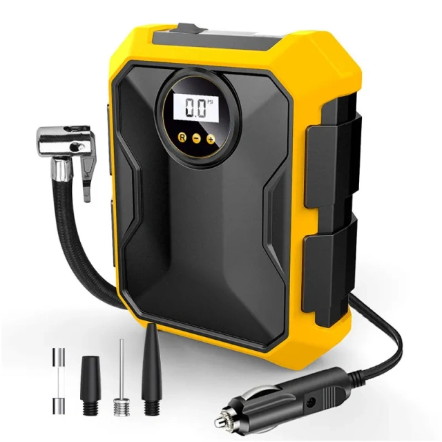 Digital Tire Inflator With LED light Wireless Car Tyre Compressor