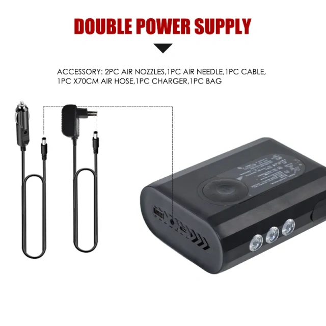 Digital Mini Tire Inflator With LED light Wireless Car Tyre Compressor