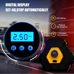 Digital Tire Inflator With LED light Wireless Car Tyre Compressor