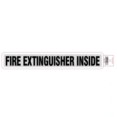 Heavy Duty Fire Extinguisher Inside Truck Decal Sign Self Adhesive