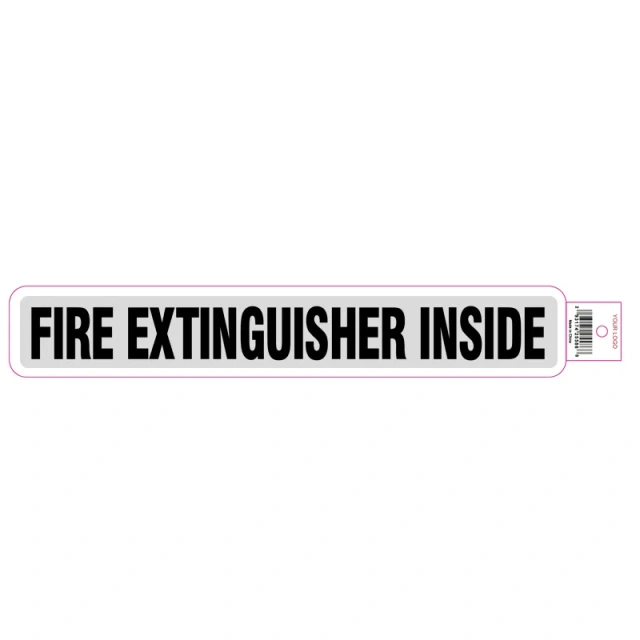 Heavy Duty Fire Extinguisher Inside Truck Decal Sign Self Adhesive