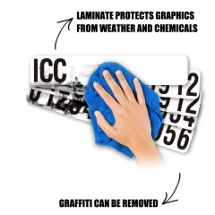 Heavy Duty ICC Number Set Truck Decal Sign Numbering kit Self Adhesive