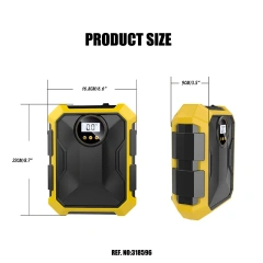 Digital Tire Inflator With LED light Wireless Car Tyre Compressor