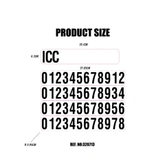 Heavy Duty ICC Number Set Truck Decal Sign Numbering kit Self Adhesive
