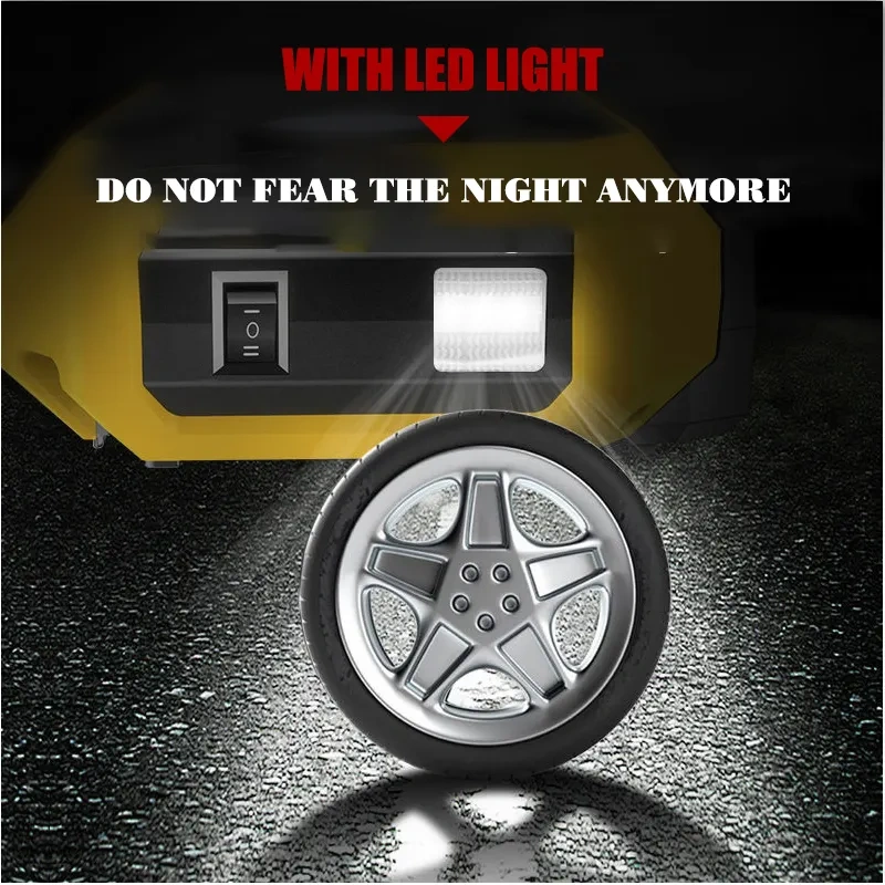 Digital Tire Inflator With LED light Wireless Car Tyre Compressor
