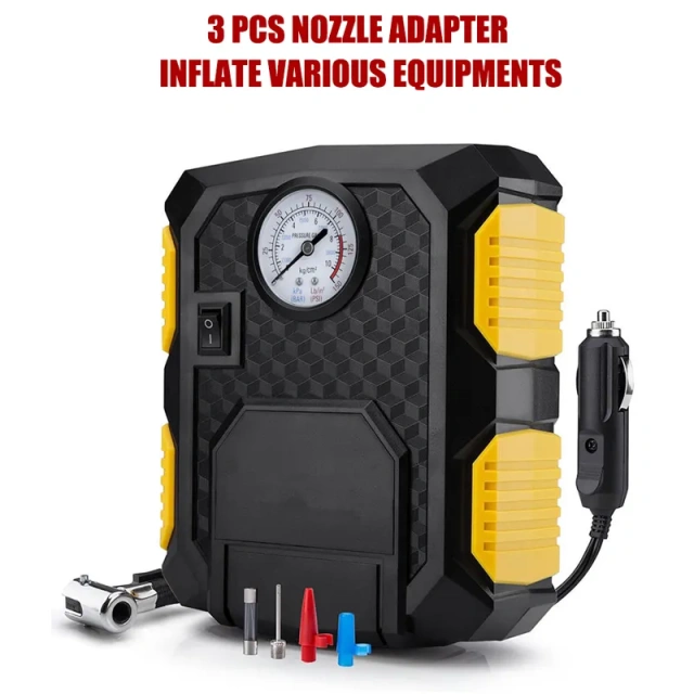 Dial Gauge Tire Inflator With LED light Wireless Car Tyre Compressor