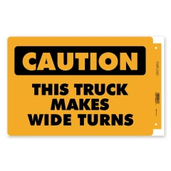 Caution This Truck Makes Wide Turns Driving Warning Decals Wide Turns Sticker