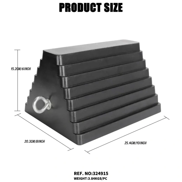 Heavy Duty Rubber Wheel Chock With Handle