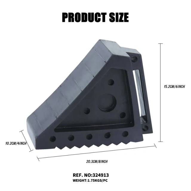 Heavy Duty Rubber Wheel Chock With Handle