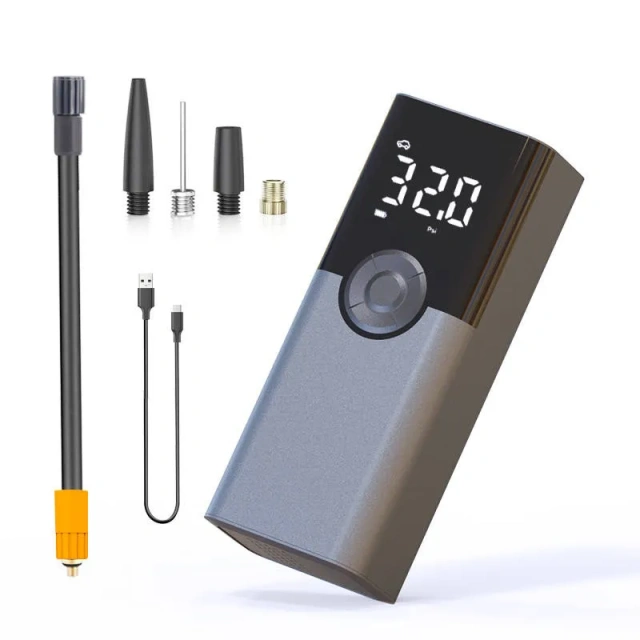 Rechargeable Digital Tire Inflator With LED light Wireless Car Tyre Compressor