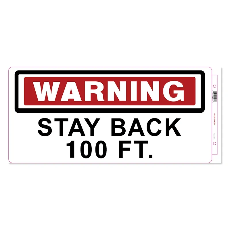 Heavy Duty Stay Back 100 Feet Decal Truck Decal Sign Self Adhesive