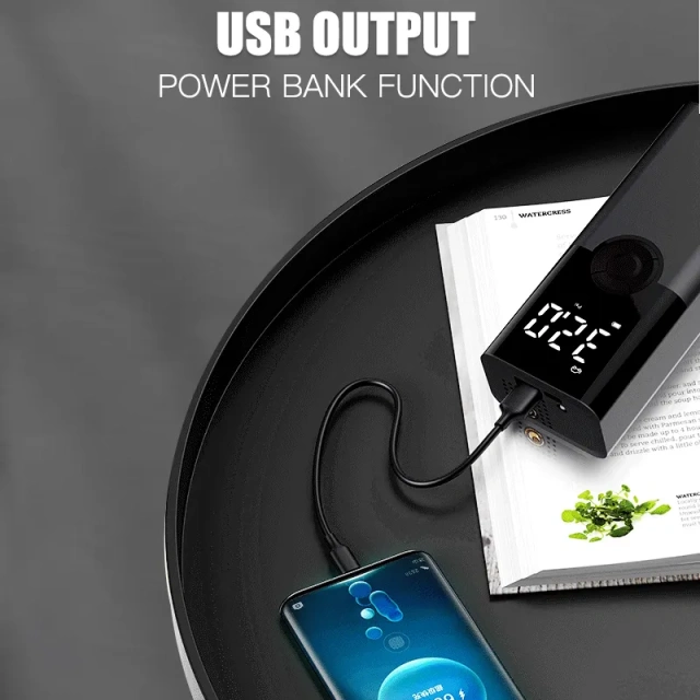 Rechargeable Digital Tire Inflator With LED light Wireless Car Tyre Compressor