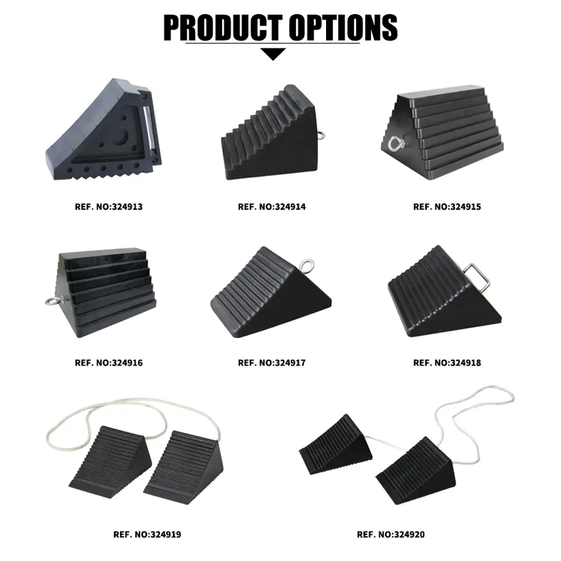 Heavy Duty Rubber Wheel Chock With Handle