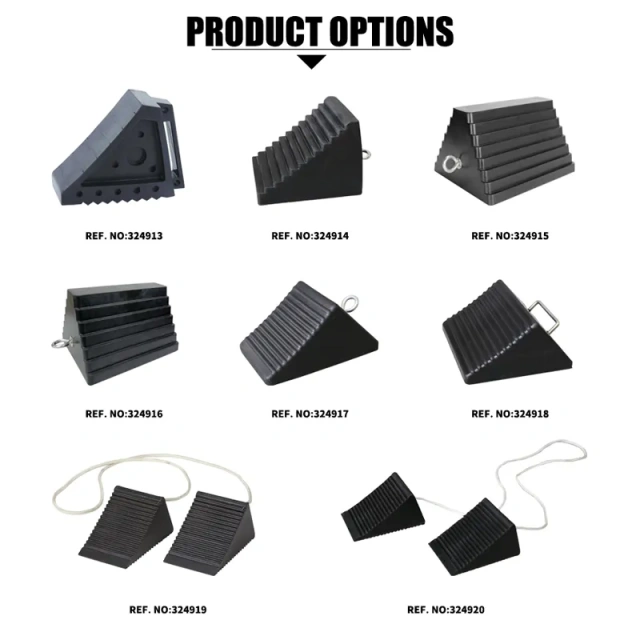 Heavy Duty Rubber Wheel Chock With Handle