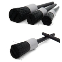 3pcs Car Detailing Wash Long Soft PP Bristle Brushes Set for Cleaning