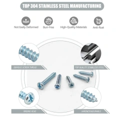 Screw assortment 95pcs multi-layer gavanizztion 304 Stainless Phillips Head Wood Screws