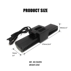 12v Car Heater Defroster Portable Windshield Defogger Fast Heating with Cigarette Lighter Plug