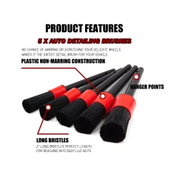 10pcs Car Detailing Wash Long Soft PP Bristle Brushes Set for Cleaning