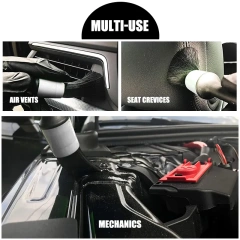 3pcs Car Detailing Wash Long Soft PP Bristle Brushes Set for Cleaning