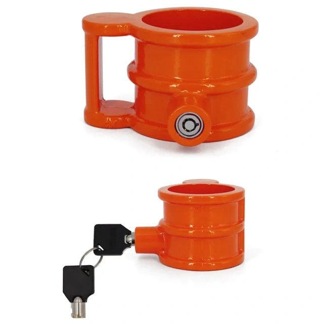 Heavy Duty 5th Wheel King Pin Lock Solid Steel With Handle Anti Theft for RVs, Trailers