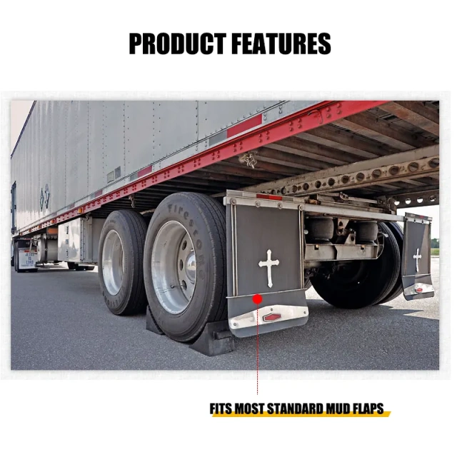 Anti-Sail Mud Flap Bracket Holder Chrome Plated For Semi Truck or Trailers