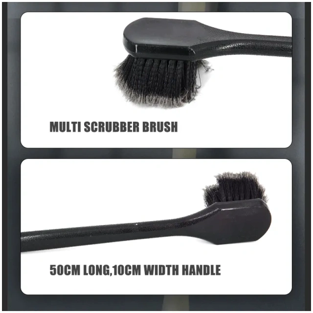 Long PP Handle Multi Scrubber Brush PVC Fiber