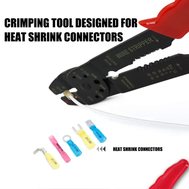 8" Crimping Tool Wire Stripper Cutter Wire Stripping Tool Multi-Function Hand Tool