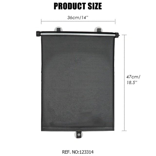 Retractable Car Roller Sunshade Car Window Shades for UV and Sun Glare Protection