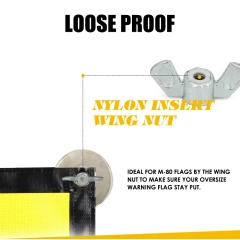 2.8" Safety flag Magnet mount Magnet Holder Nickel Coated