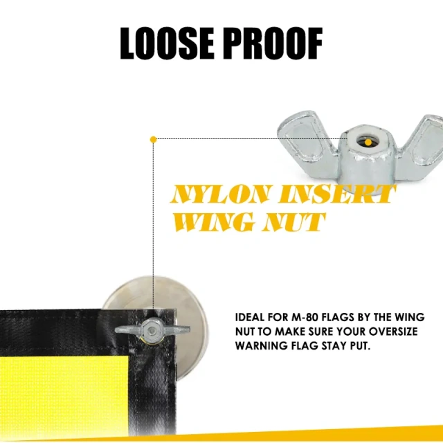 2.8" Safety flag Magnet mount Magnet Holder Nickel Coated