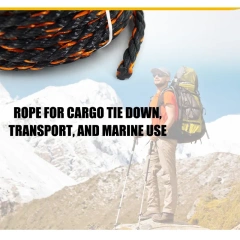 3/8" Twisted Poly Polypropylene Truck Rope Marine Rope 50 Feet For Cargo Straps Boating