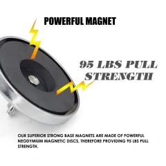 3.2" Safety flag Magnet mount Magnet Holder Chromed